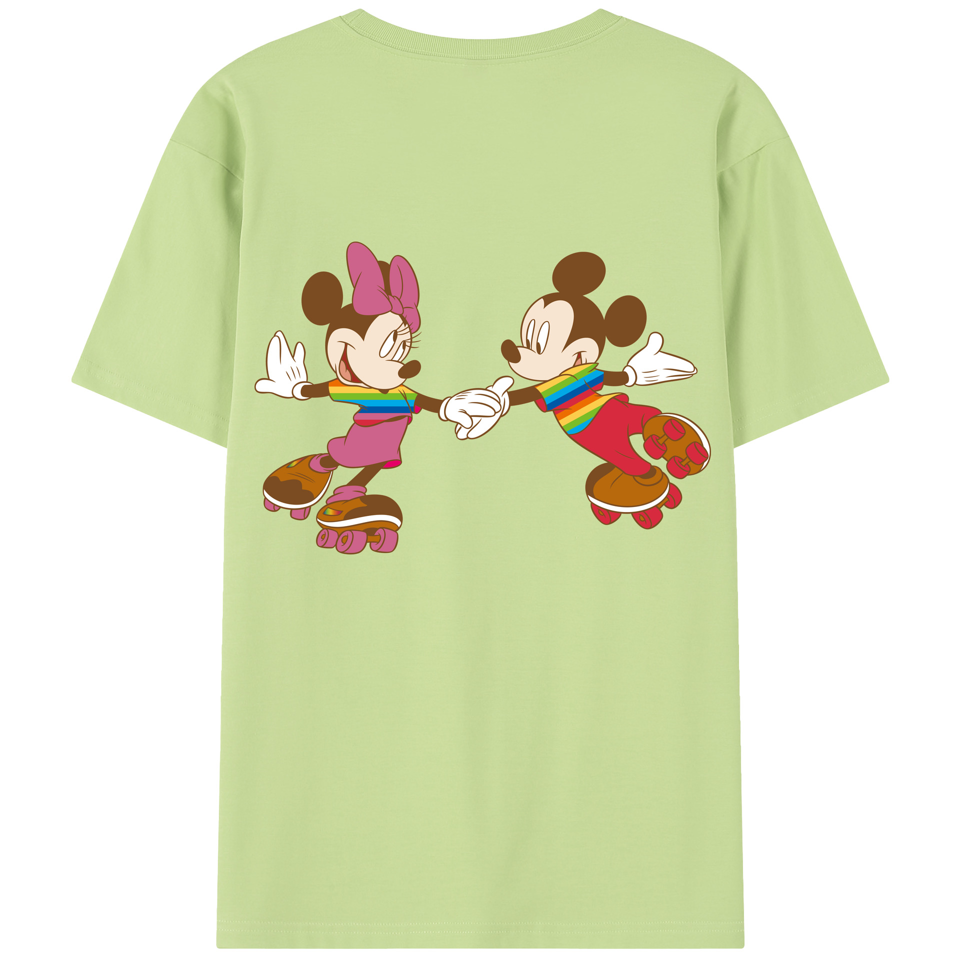 （画像用） ミッキーマウス Mickey Mouse 綿100％半袖Tシャツ（背面プリント）